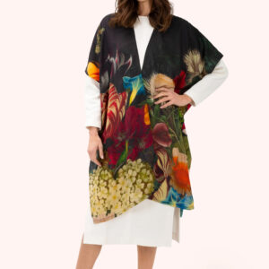 WOOL WRAPAROUND - OPULANT FLORALS, CHOCOLATE
