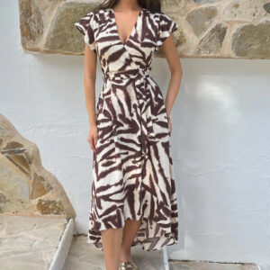 AX PARIS Chocolate Animal Print