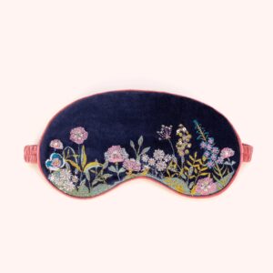 POWDER VELVET EYEMASK - NAVY FLORAL