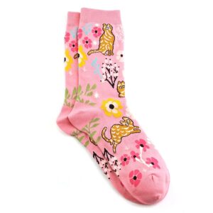 POM Pink kitty cat socks